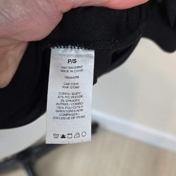 Dynamite Black Mini Dress Sheer Balloon Sleeves V-Neck Size P/S (Small) - Picture 4 of 9